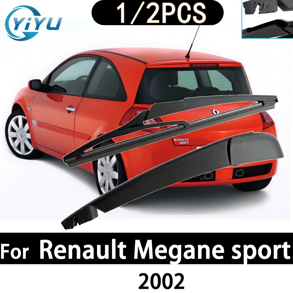Auto Heckscheibenwischerarm Wischerblatt für Renault Megane Sport 2002, Autozubehör Zubehör