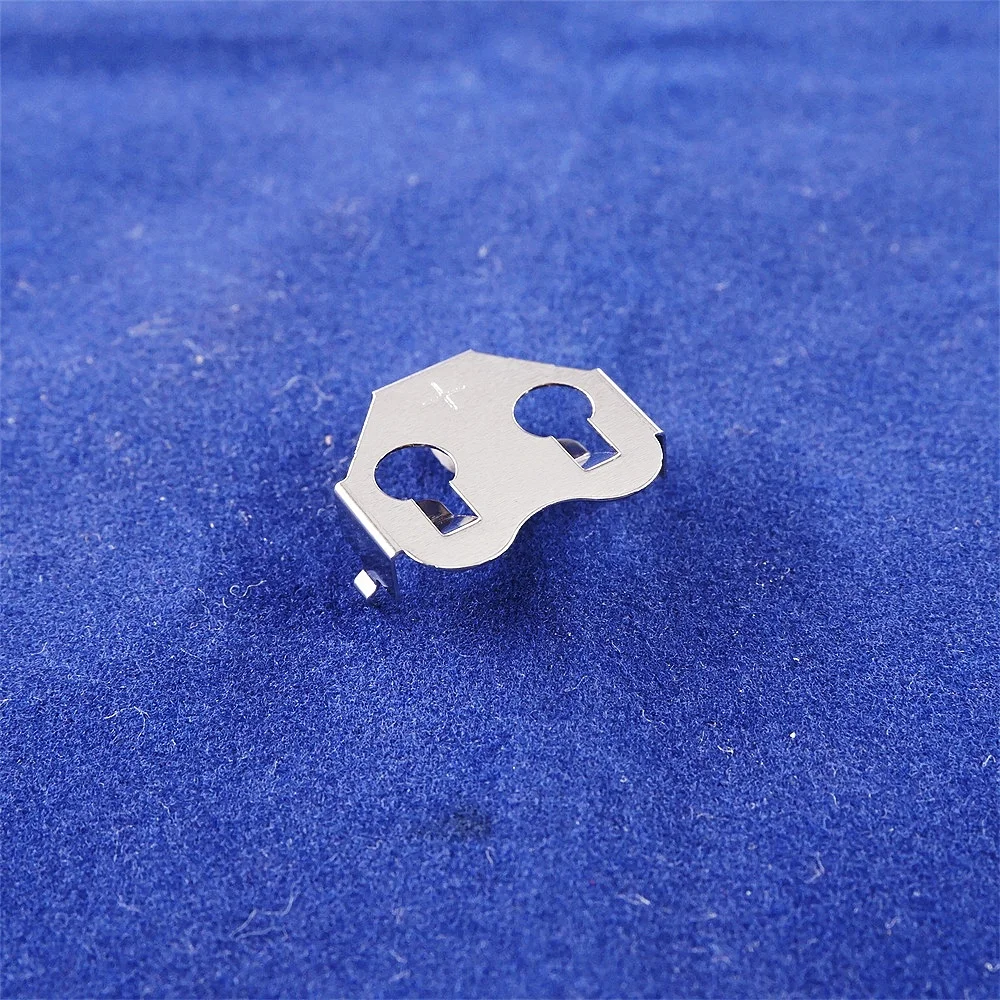 10/100 Pcs CR1612 1616 Battery Holder Button Cell Retainer Coin Cell CR1620 CR1632 Connector Cross MPD BK-869 Through Holes SMD