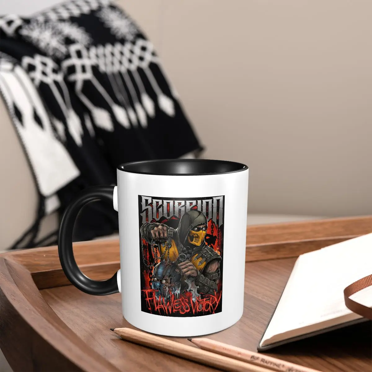 Scorpion Game Mortal Kombat Victory Mug Funny Ceramic Coffee Cups Tea Mugs Milk Cup Drinkware Gifts for Friends