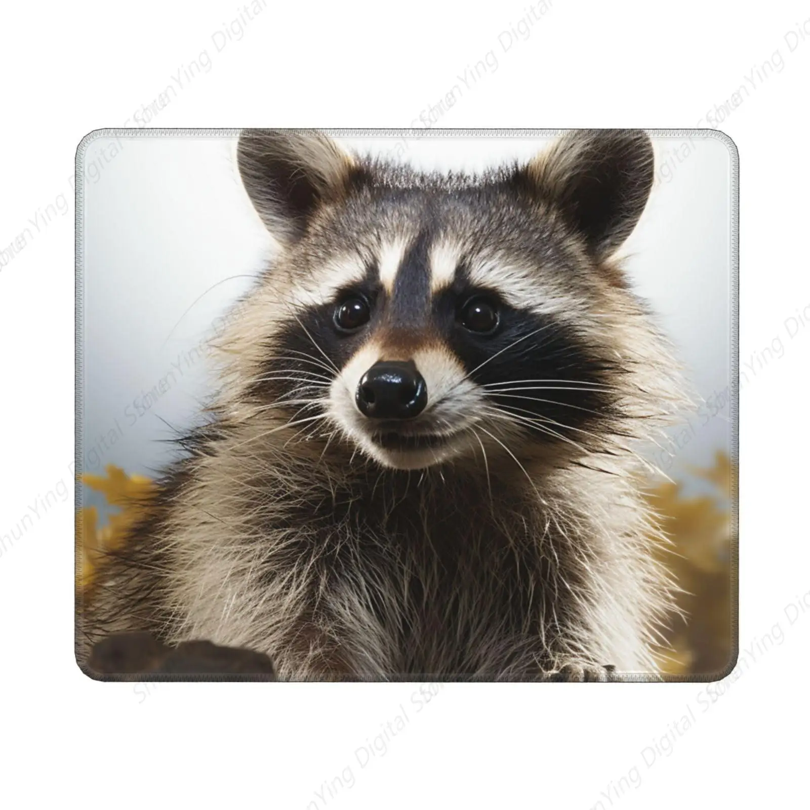 

Mouse Pad Fur Raccoon Animal Washable Non Slip Mouse Pad For Men And Women Laptops Gaming Table Pad Gift