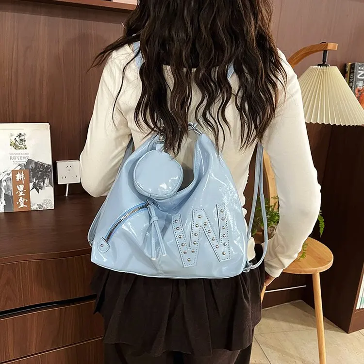 

Элегантный универсальный рюкзак-тоут 2-в-1, просторный дизайн ниши, модная женская сумка через плечо для поездок на работу