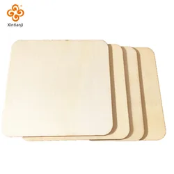 100PCS Unfinished Square Blank Wood Pieces 0.78