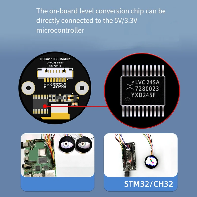 0,96 cores do módulo 240Xrgbx198p 65K da tela colorida ST7789 de IPS compatíveis com 5V e 3.3V MCU