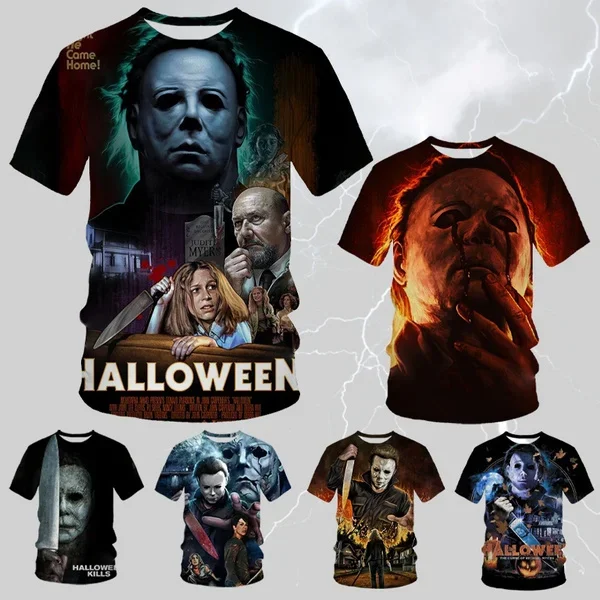 

2023 Men/Women Casual Short Sleeve T Shirt Clothes Horror Movie Halloween Kills Terrorist Killer Michael Myers T-Shirt