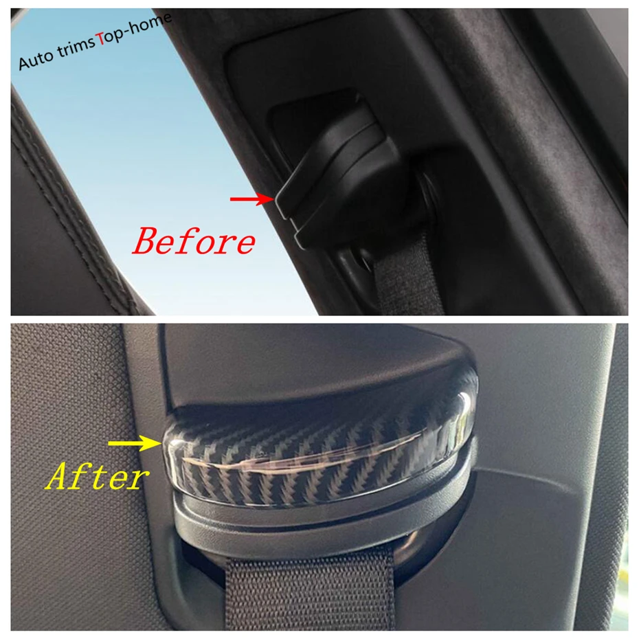 

Car Safety Seat Belt Buckle Cap Cover Trim Decoration Fit For Porsche Panamera 971 2014 - 2020 Carbon Fiber / Matte ABS Interior