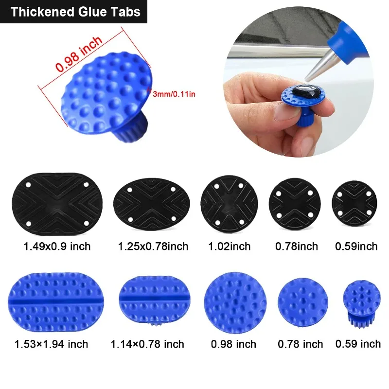 1set Car Dent Repair Tool Impact Crater Hail Crater Repair Unpainted Dent Repair Kit Efficient Bridge Tool Set Puller Gasket