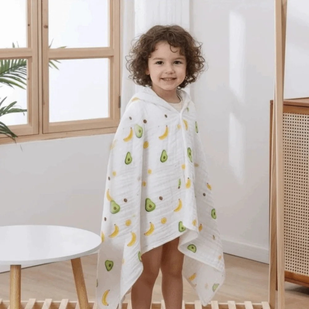 

Большие хлопковые накидки с капюшоном, полотенца с милым медведем, мультяшное одеяло, впитывающая марлевая одежда для сна, детский халат