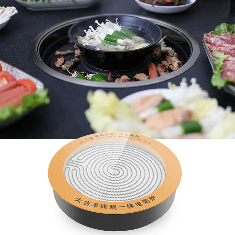 3000 واط التجارية الكهربائية طباخ السيراميك التعريفي موقد عالية الطاقة سلك التحكم كوكتوب موقد صغير الكهربائية