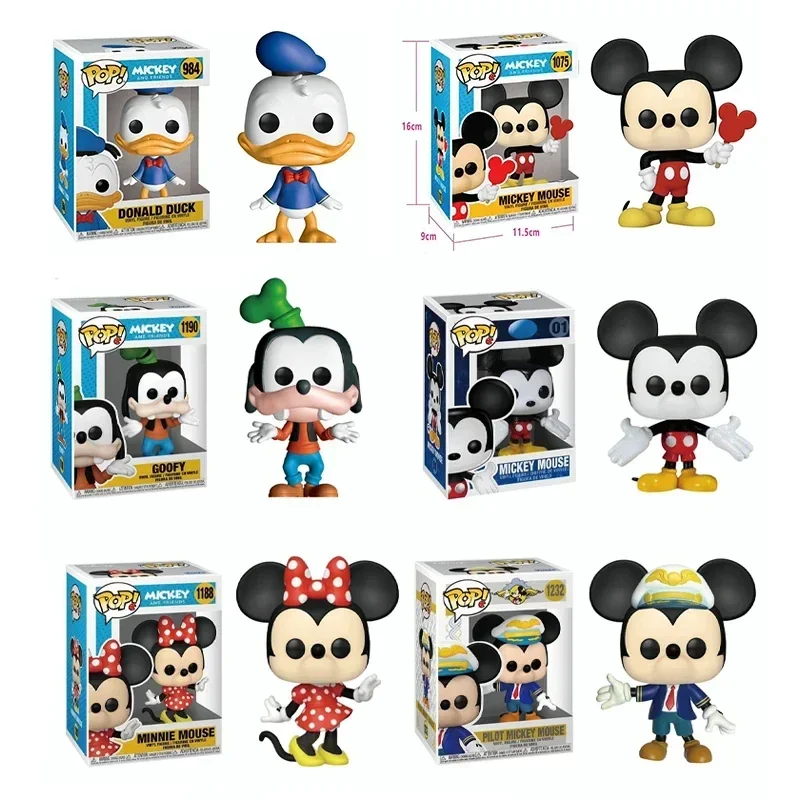 2024 POP Mickey Mouse #01 Minnie Mouse #1188 Donald Duck #984 New Arrival PVC Figure Model Dolls Toys Birthday For Kids Gifts