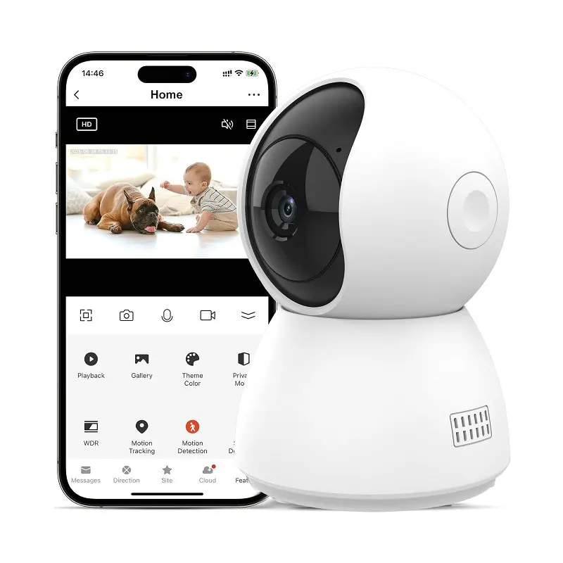 1080P Full-Color PTZ Indoor Wireless Camera Tuya Smart Life APP Control Night Vision 360-Degree Wi-Fi Wide Angle Cloud Storage
