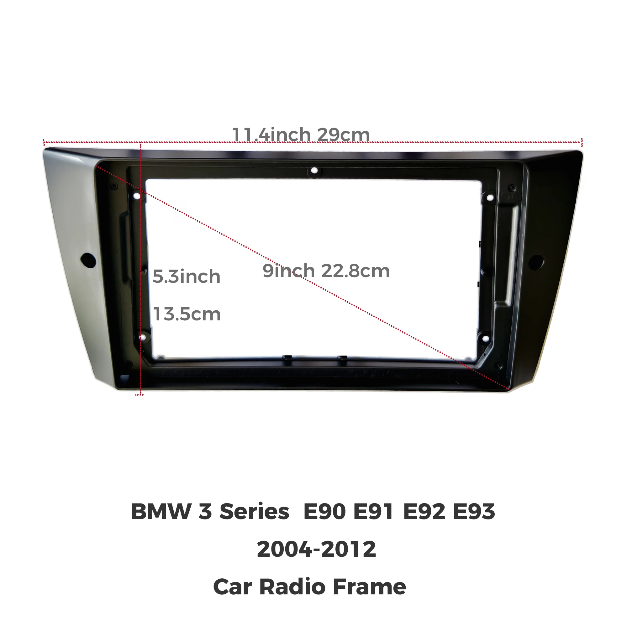 Veicolo Vedio Fascia Telaio da 9 pollici 2 Din Fascia per autoradio per BMW Serie 3 E90 E91 E92 E93 Auto Audio Dash Kit Telaio di installazione