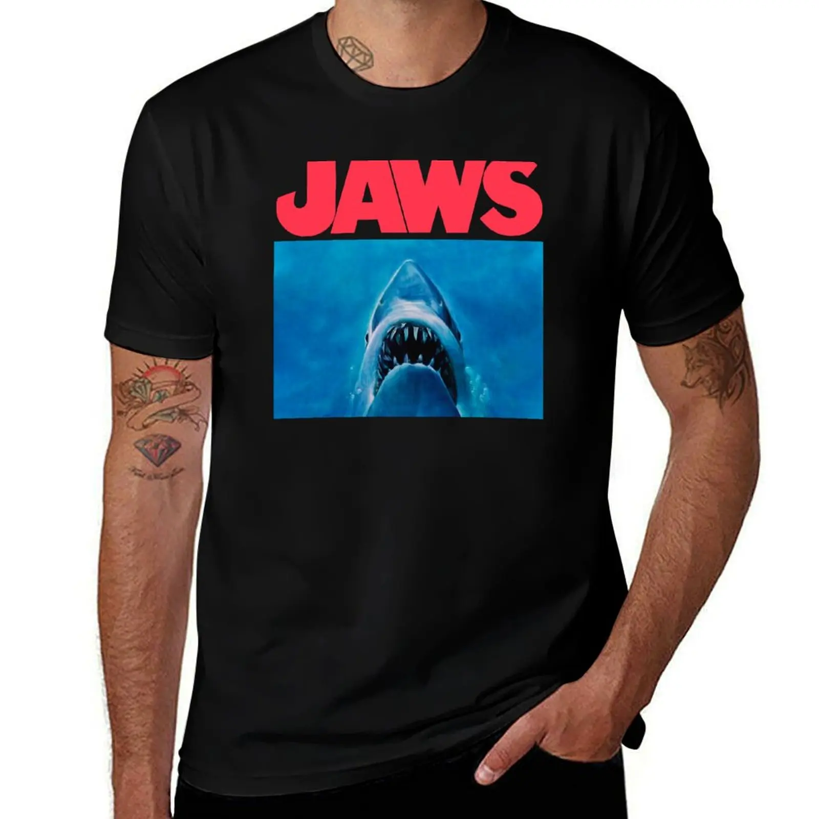 Jaws Classic Movie Poster Detailed T-Shirt printed t shirts for man t shirt man casual anime t shirts for man T-shirt