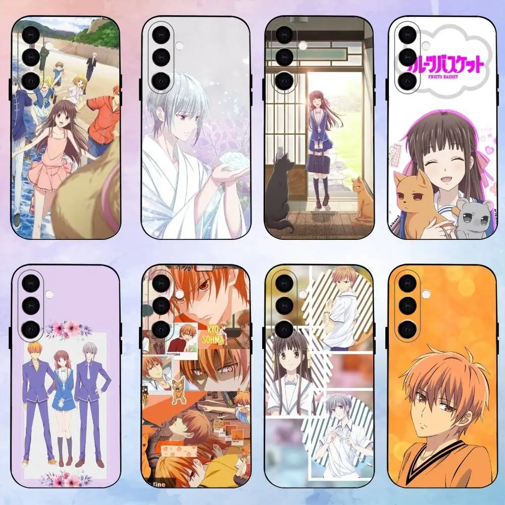 

A-aqnime F-Fruits B-Baskets Phone Case For Samsung Galaxy A73,A72,A71,A70,A53,A52,A51,Others Soft Black Shell