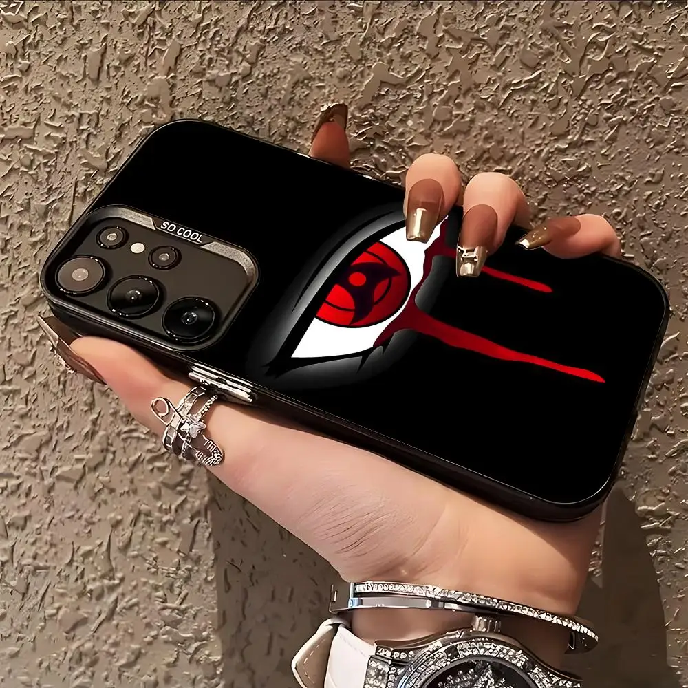 Anime Eyes Phone Case for Samsung Galaxy S26 S25 S24 S23 S22 S21 S20 Note20 Plus Ultra Colorful Silver Cover