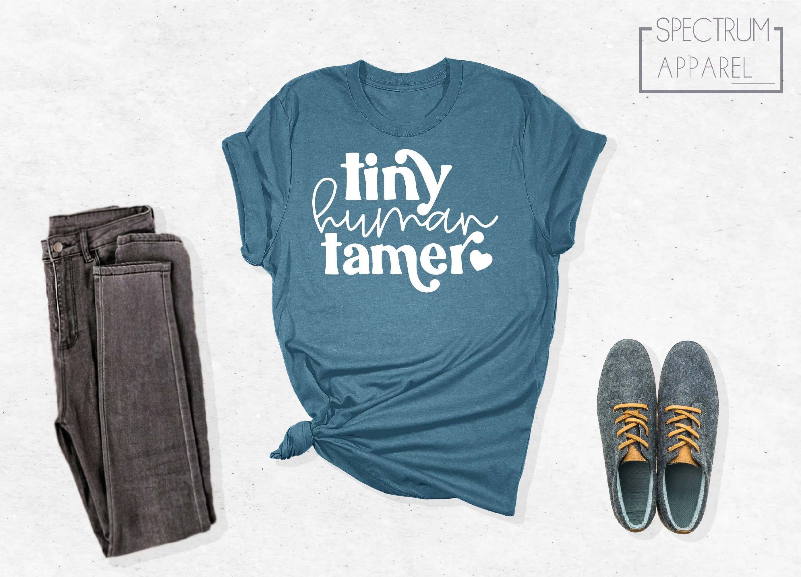 Tiny Human Tamer T Shirt Parenting For Teacher Mom Appreciation Life Outfit Funny Sarcastic