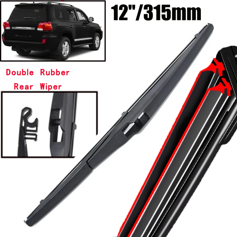 

Car Wiper 12" Rear Wiper Blade For Toyota Land Cruiser J200 J 200 2008 - 2020 Windshield Windscreen Tailgate Window Brushes