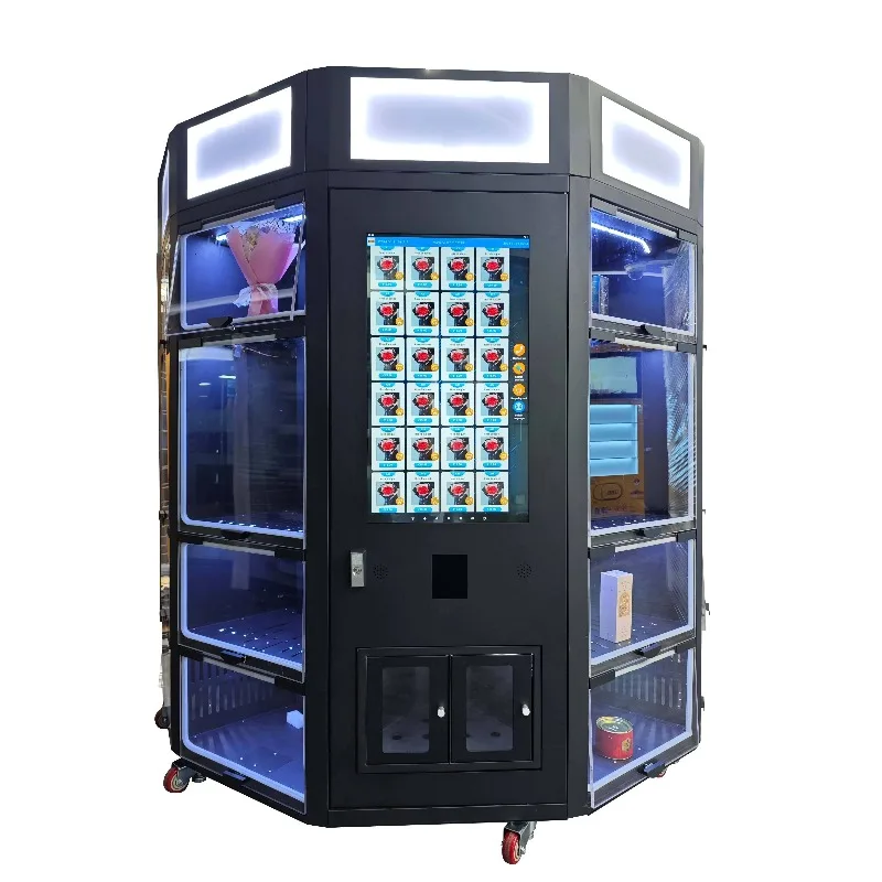 Energy Saving Remote Controlled Flower Vending Machine Custom Refrigeration System Cooling Locker for Self Service Shop