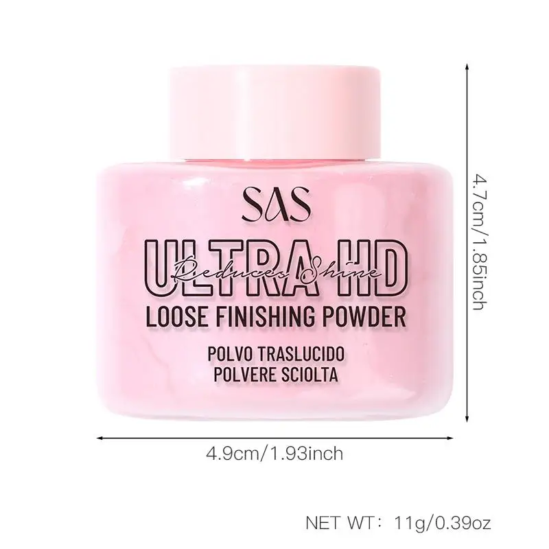 Onzichtbare poriën setting poeder matte afwerking olievrij langdurig lichtgewicht los poeder voor gezichtsmake-up