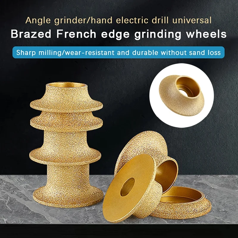 

Dry Vacuum Brazed Diamond Grinding Wheel Edge Profile Sanding Disc Marble Granite Ceramic Glass Grinding Wheel