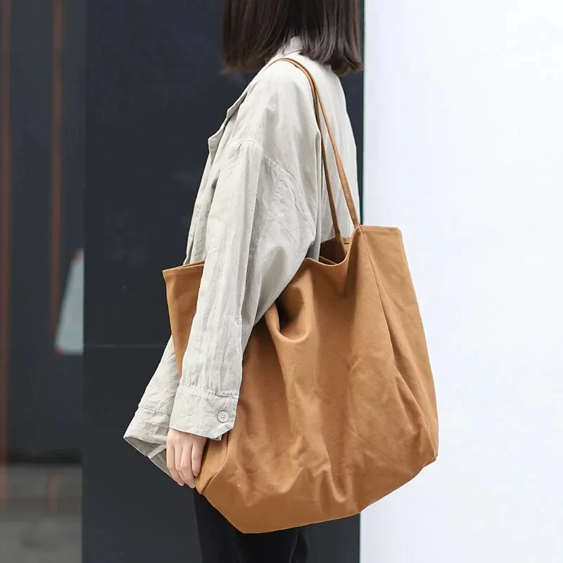 New Women Handbags Casual Reusable Canvas Shoulder Bags Multifunctional Large Capacity Shopping Bag For Women Bolsas Feminina