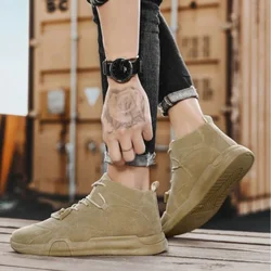 Non Slip Lace Up Men's Boots Work Male Shoes Industrial Safety Retro Original Deals Offer Vintage Size 45 Low Price Fashion New