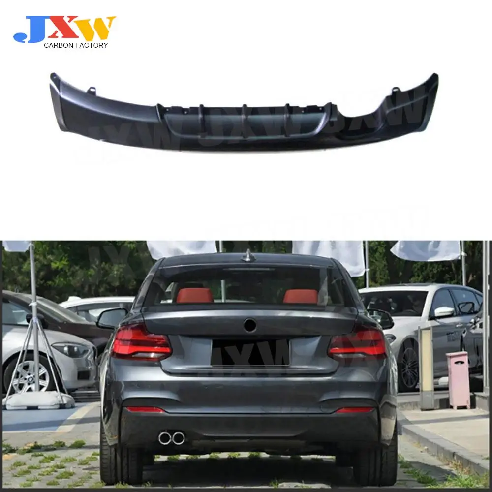 ABS Car Diffuser Rear Lip Bumper Protector for BMW 2 Series F22 M Sport 2014-2017 OO- Rear Lip Splitters