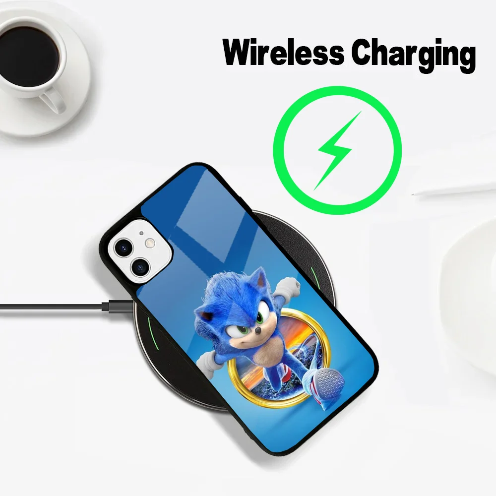 Cartoon-S-Sonics Phone Case For iPhone 16,15,14,13,12,11,Plus,Pro,Max Mini Magsafe Magnetic Wireless Charging