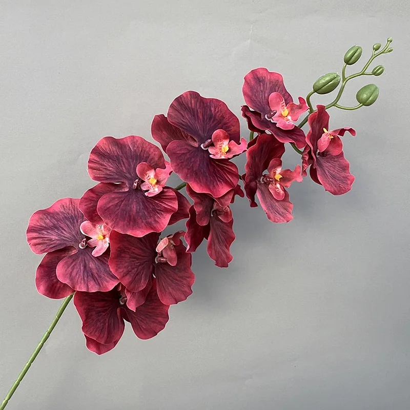 One Artificial Phalaenopsis Flower 9 heads Large silk Butterfly Orchid Flower