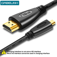 Micro to HDMI-compatible Cable Gold Plated 1.4V 3D 1080P Cable 1m 1.5m 3m 5m For HDTV Projector XBox Tablet