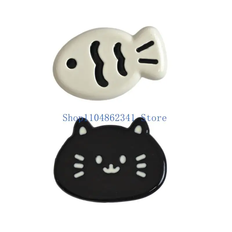 5ASD実用的な猫と魚のヘアアクセサリー樹脂ヘアクリップヘア飾り女の子のための女性の子供たちはかわいらしさを追加します