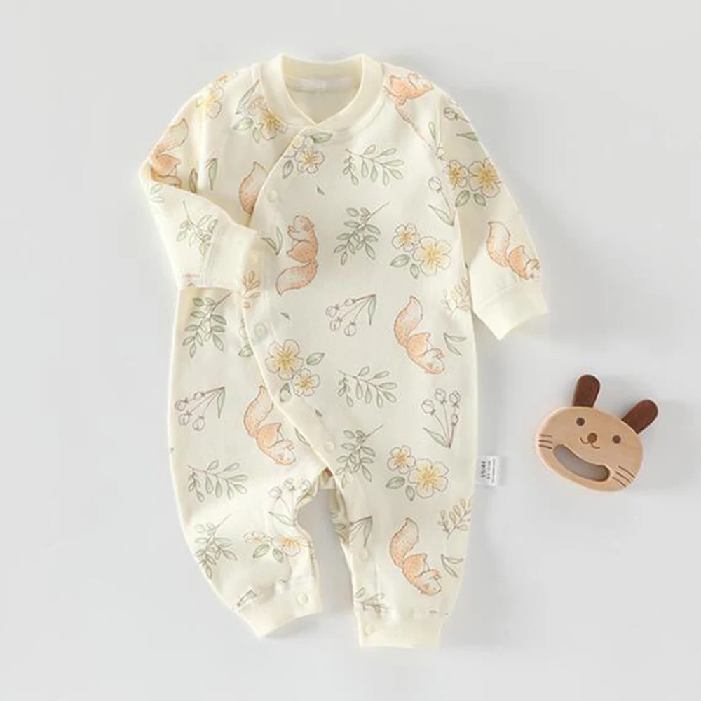 Baby Onesie 100% Cotton Floral Animal Cute Print Spring Autumn Newborn Clothes Unisex Long Sleeve Baby Rompers For Boys Girls