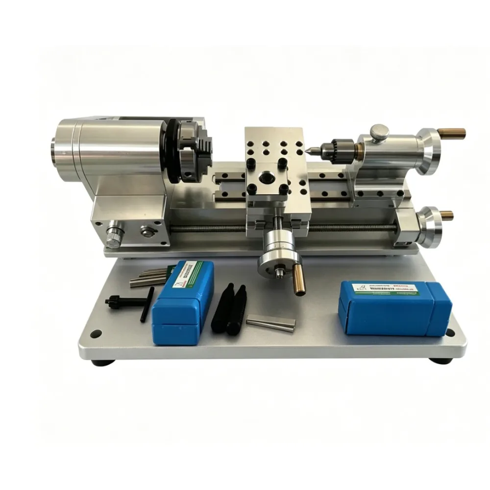 100‑2500RPM Variable Speed Bench Mini Lathe 110V/220V, DIY Wood Metal Jewelry Polishing Working Lathe