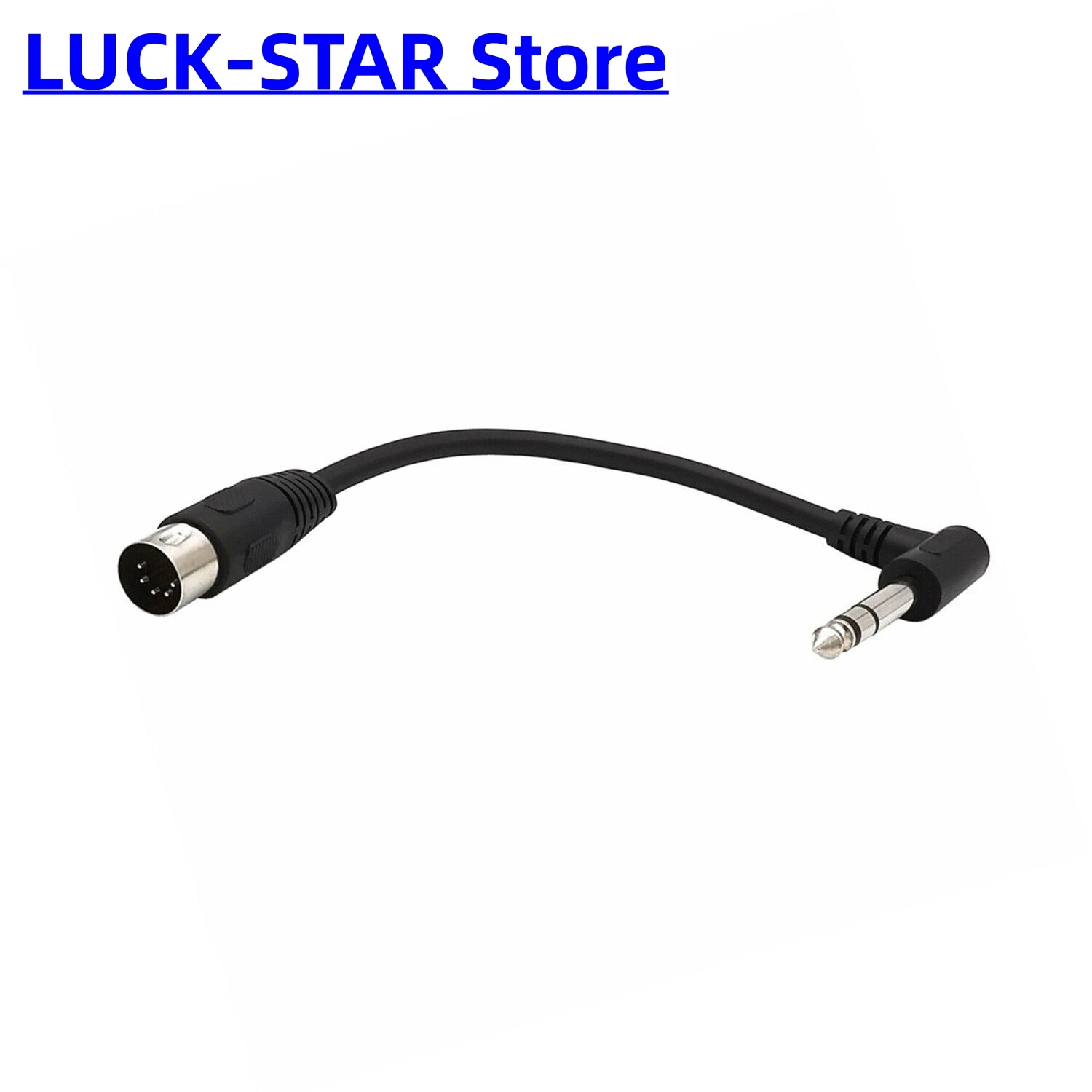 

MIDI Din 5 Pin Male to 6.35mm 1/4" Male TRS Stereo Right Angled Audio AMP Cable
