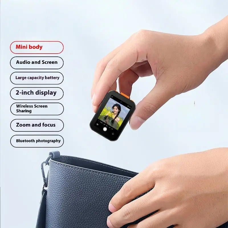 1Pcs Mini Selfie Telefon Bildschirm Telefon Projektion Bluetooth Fernbedienung Fotografie Outdoor Vlog Selbstauslöser Monitor Bildschirm