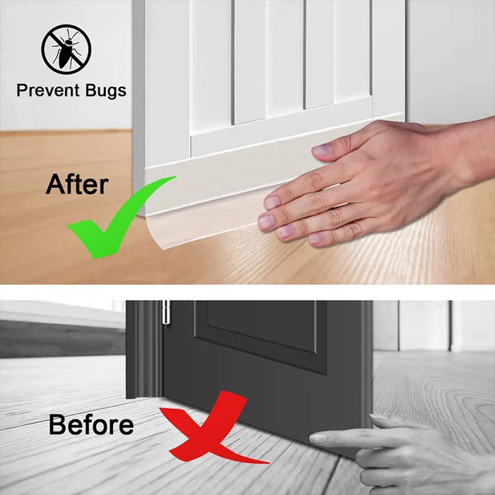 ختم باب النافذة ذاتي اللصق، شريط تجريد الطقس الشفاف لمنع المسودة والغبار والضوضاء - العزل الحراري للمنزل #2