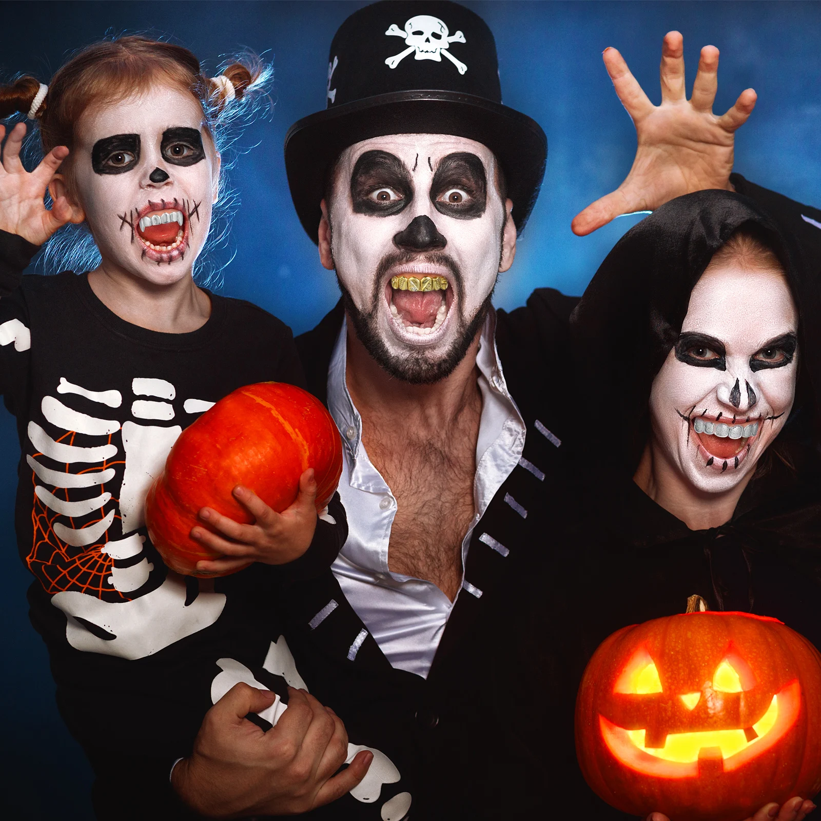 

8pcs Fake Teeth Halloween Props For Adults Kids Costume Party Decorative Funny Zombie False Teeth Cosplay Accessory Gift