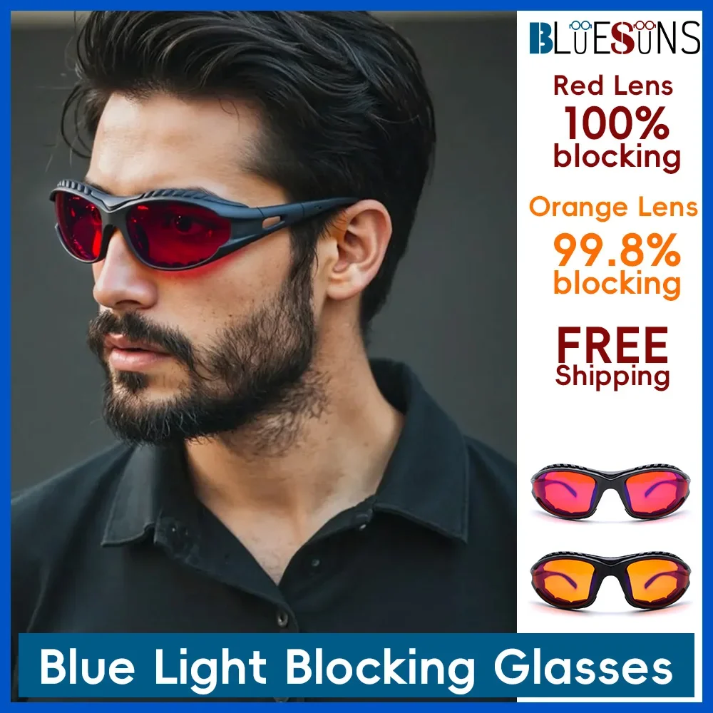 

Anti blue light goggles, red lenses, orange lenses, technological glasses, reading glasses, computer glasses, protect eye health