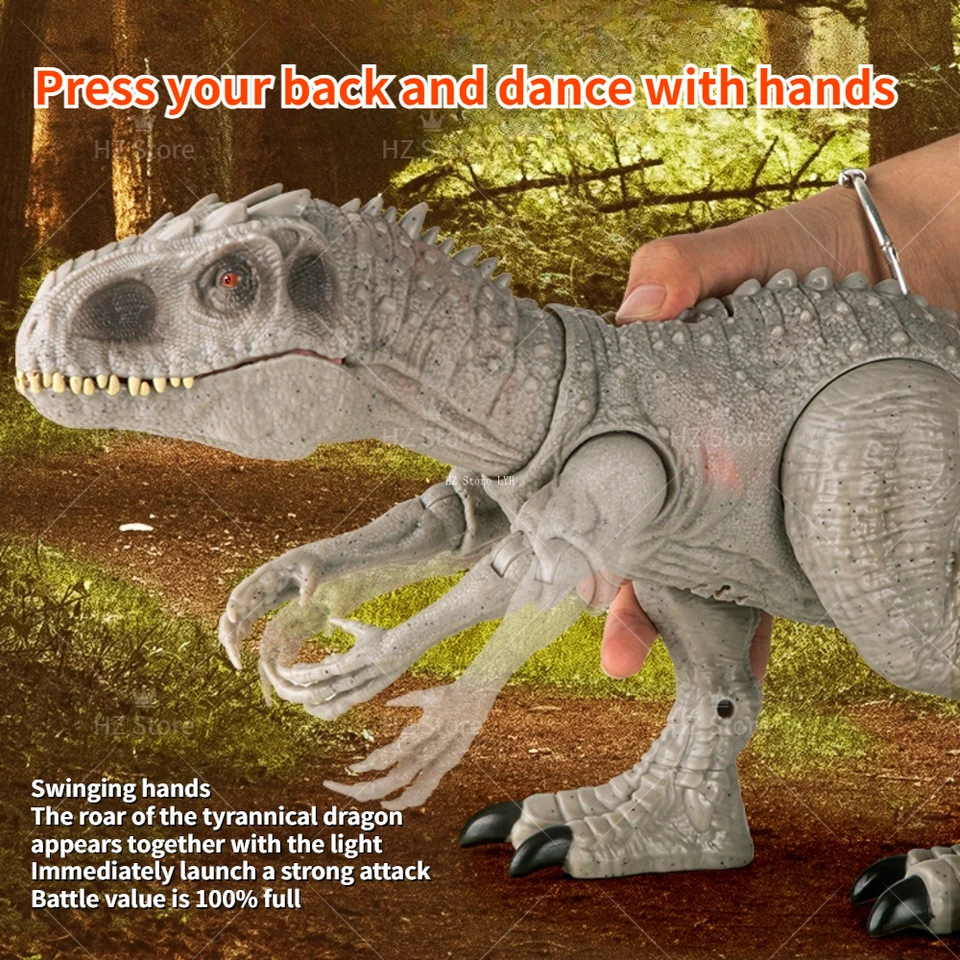 Lotpken Figura Gigante Indominus Rex – Dinosaurio De Plástico Con Mandíbula Móvil, 34 Cm, Juguete De Acción Para Niños Y Coleccionistas