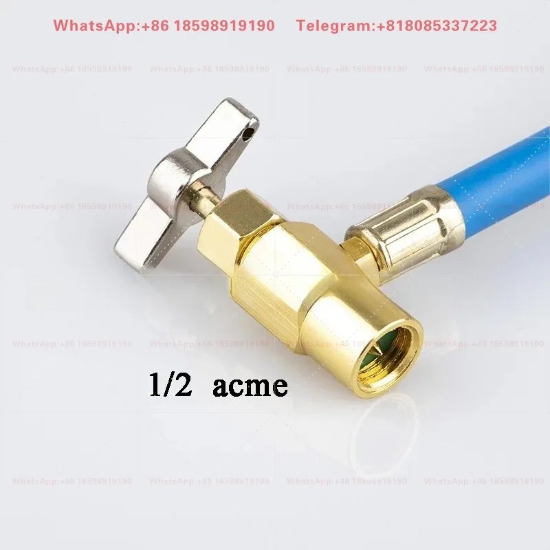 1/2ACME LH Refrigerant Filling Pipe JF010E R1234yf Air Conditioning Fluid Charging Detect Automotive Repair Component