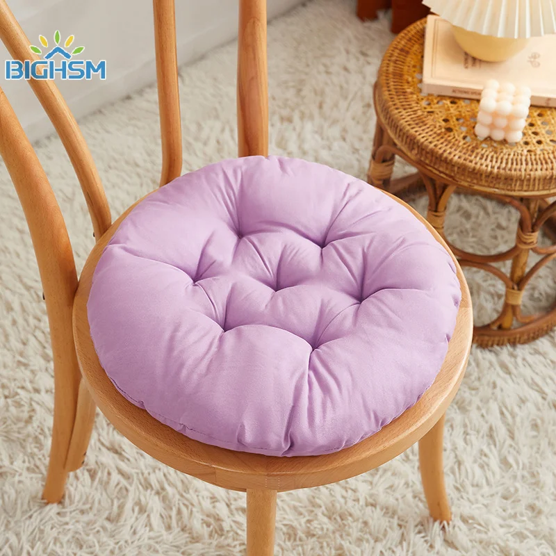 Cojín para silla de oficina, cojín redondo de Color, cojín para silla cálido para invierno, cojín para asiento de sofá de comedor para el hogar, taburete para estudiantes, cojín para trasero