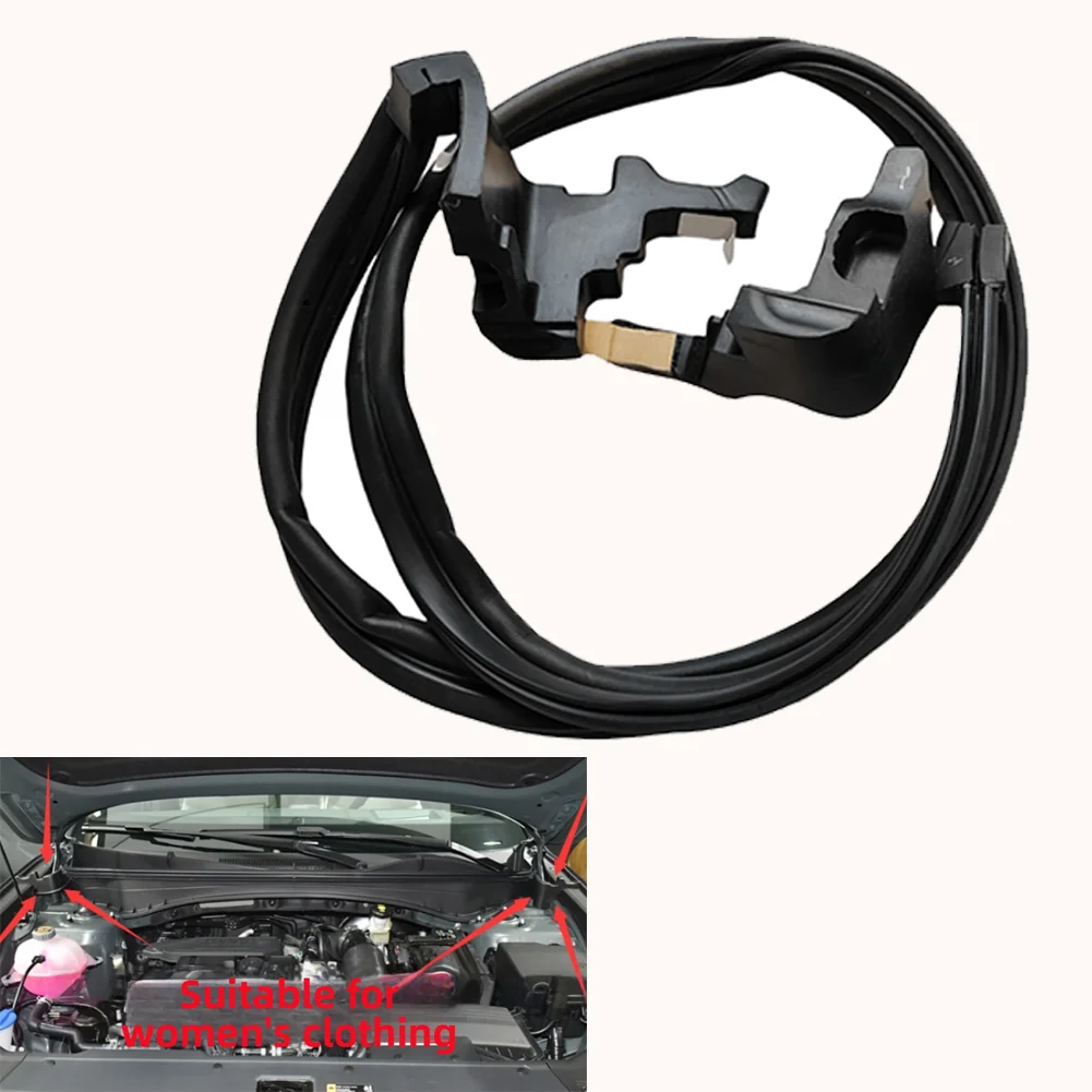 

Hood Rear Weatherstrip Engine Cover Seal Strip 86430N9000 For HYUNDAI TUCSON L 2022 2023 Black Rubber Car Accessories