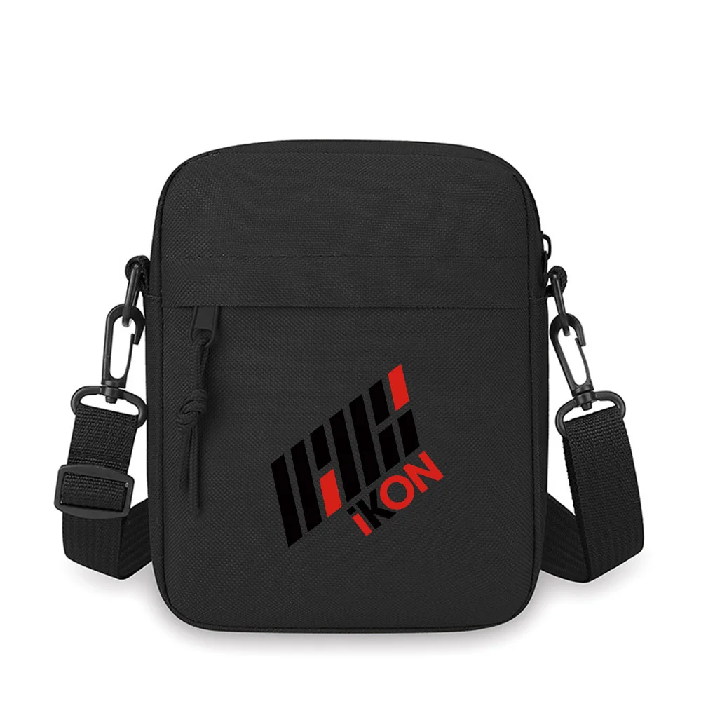 

Red geometric figures,text symbols,black backdrop Men Crossbody Bag Single Shoulder Women Cartoon Anime Film Printing Design Uni