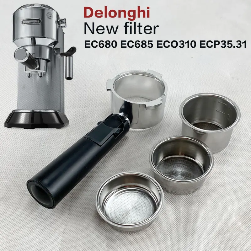 

Delonghi-Coffee Bottomless Portafilter For Delonghi Naked Filter Replacement 51MM Filter Basket Coffee Accessories.