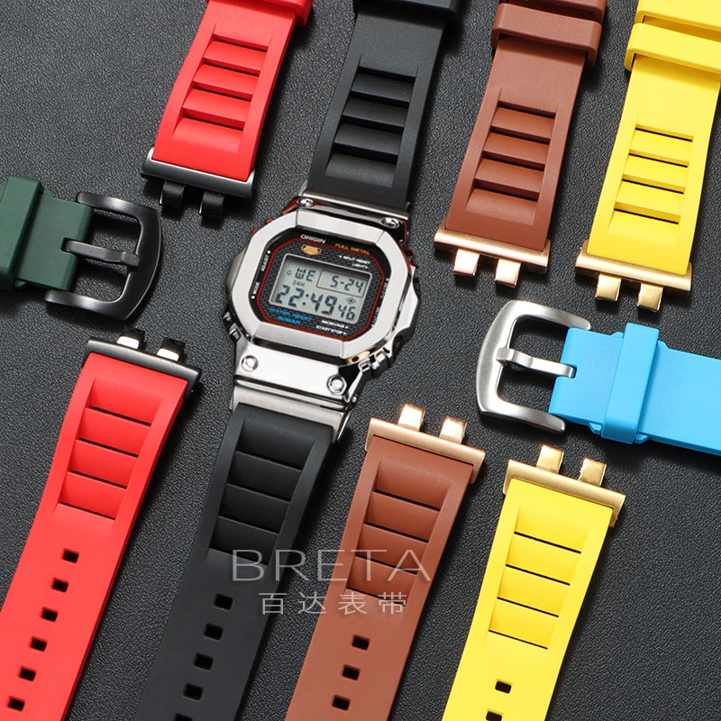 

Резиновый ремешок для часов casio g-shock GMW-B5000 GM-B2100 GMB2100 GMC-B2100 MRG-B2100D, адаптер, сменный браслет