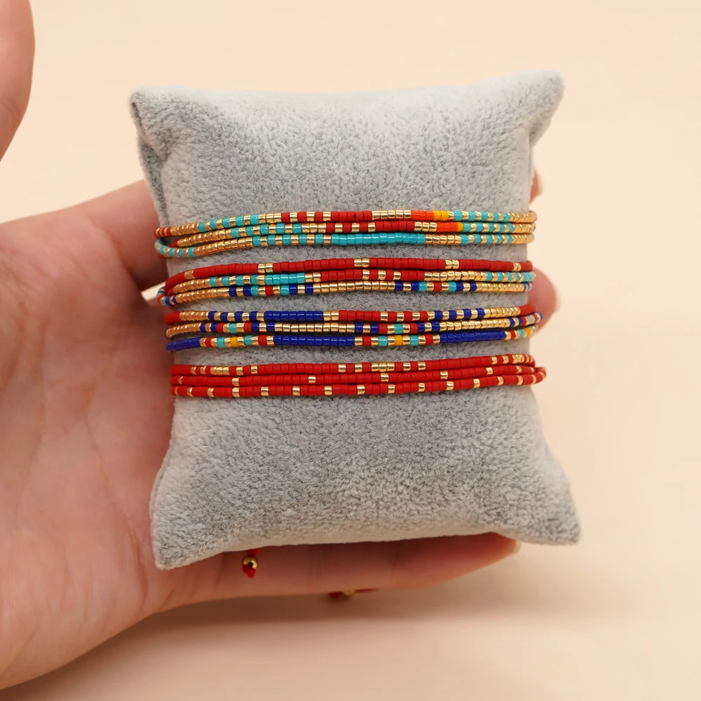 Go2boho Native Style Miyuki Bransoletka dla kobiet Moda Jesień Zima Proste bransoletki Biżuteria Biżuteria Prezent Pulseras Femme
