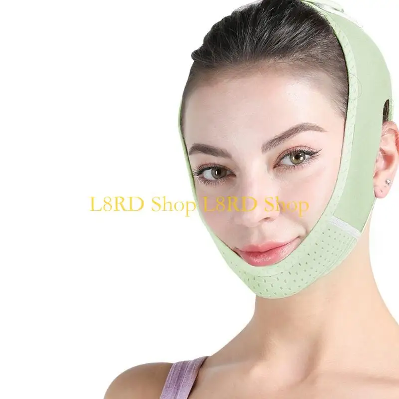 L8RD Correa barbilla ajustable amigable para sueño para lograr máscara elevación más delgada