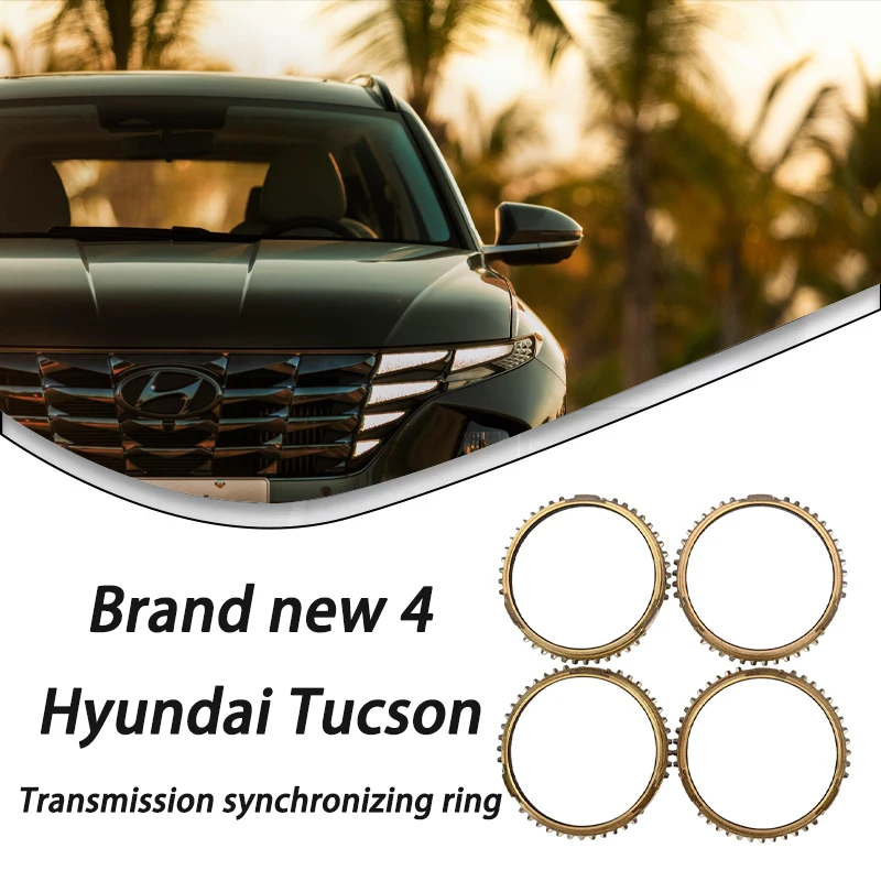 แหวนซิงโครกระปุกเกียร์ 4 ชิ้นสําหรับ Hyundai Tucson IX35 4339432410 FFF 4339432410   รถแชสซีกระปุกเกียร์การเปลี่ยนแหวนซิงโครไนซ์