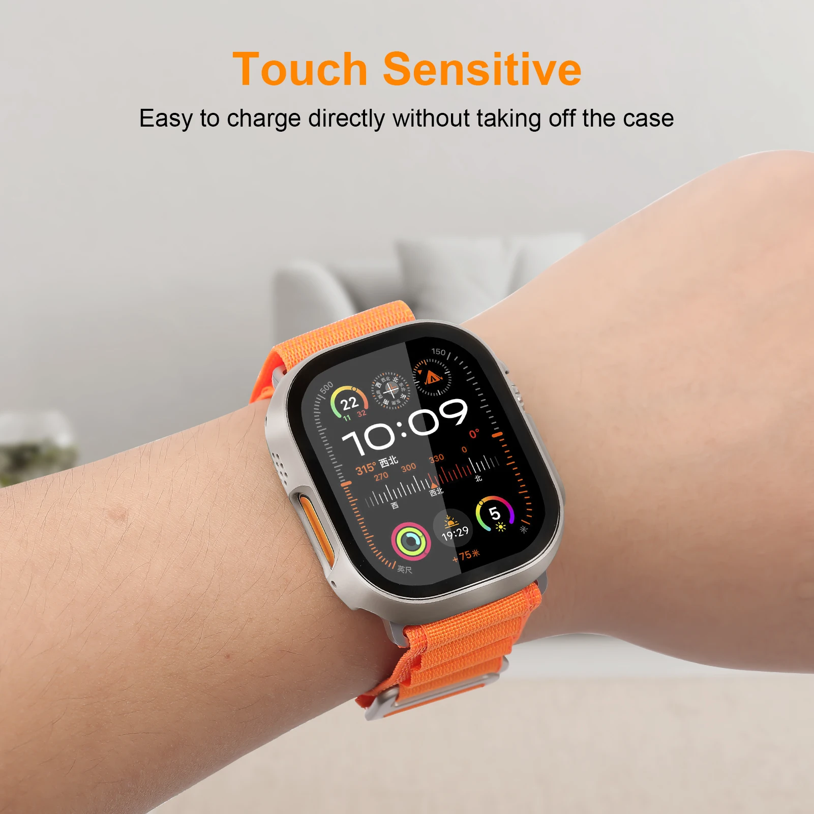 Tempered Glass+Privacy case for Apple Watch ultra 2 49mm Anti-Spy Screen Protector Cover iWatch series 9 8 7 6 SE 44mm 40mm 45mm