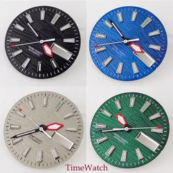 29mm Watch Dial Spare Parts With Hands Fit For NH36/NH36A Date/Week Calendar Window Blue/Black/Green/Gray Luminous