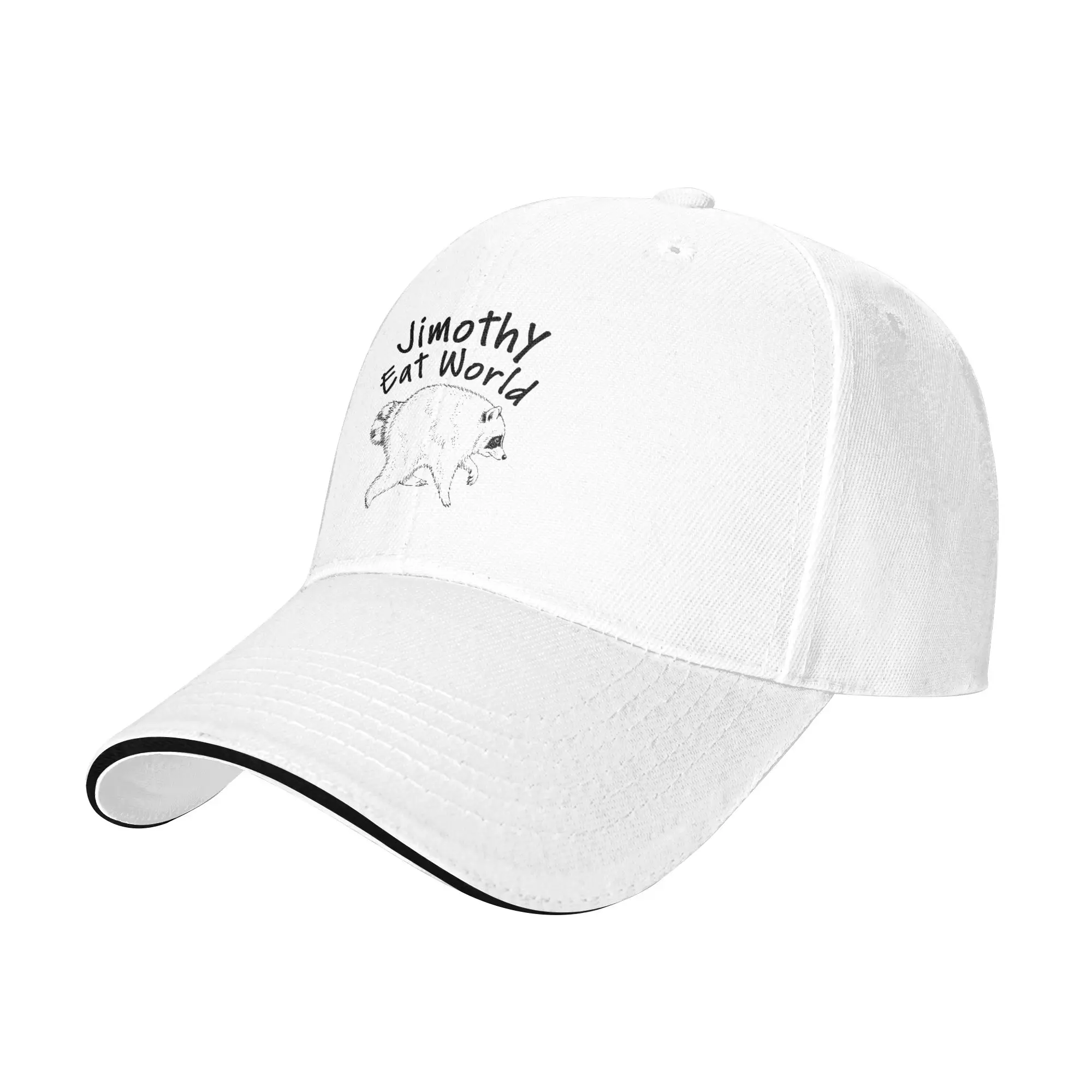 Summer Funny Viral Raccoon Jimothy Eat World Seattle Trash Panda Baseball Cap  Tennis Skate Trendy Print Sun Trucker Hat